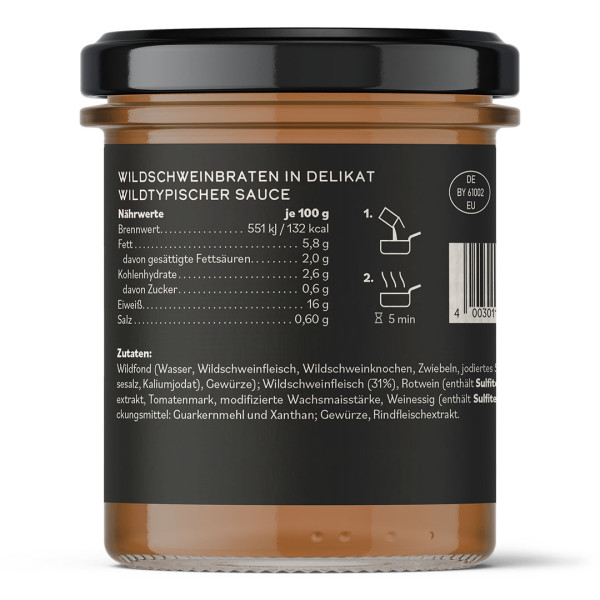 Wildschweinbraten, 320g / Glas